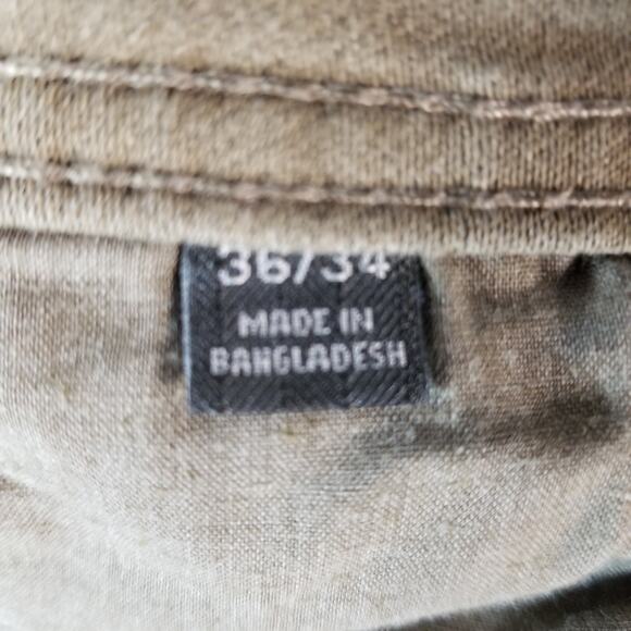 JACHS New York Jeans Mens 36x32 Brown Slim Fit Stretch Five Pocket Casual Pants - Picture 15 of 16